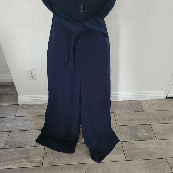 Wild fable jumpsuit navy blue adjustable straps - Picture 3 of 5